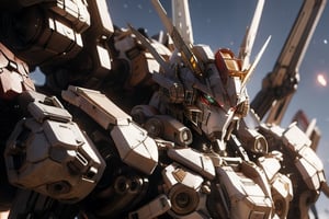 An epic scene unfolds as two opposing Mobile Suit Gundams engage in "combat" amid a barren desert landscape. The mechas exude the spirit of battle with a "dynamic" style, and the silence of the desert implies the tension between them. The scorching sun's rays highlight the mechs' details, creating a sense of warmth amidst the battle.


The cinematic photograph captures this intense clash, combining the prowess of Ray tracing and CG to achieve a mesmerizing 8K resolution. Intricate detailing and high-detail rendering bring the scene to life, imbuing it with depth and realism. The masterpiece embodies the spirit of the Gundam universe, with inspiration drawn from the esteemed Kunio Okawara. cyberpunk robot, perfecteyes, mecha, Masterpiece1.2, Ultra HD quality, hyperdetailed, Realistic, mecha musume, perfecteyes, detailed face,mecha musume,mecha,perfecteyes,robot