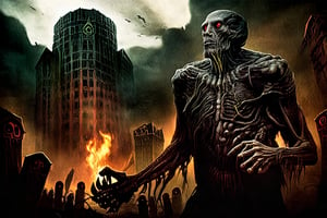 apocalyptic Sinister and disturbing monsters that are in the shadows lurking with very bad intentions to scare people. The monster in question is a creation of Lovecraft.,LegendDarkFantasy,post-apocalyptic