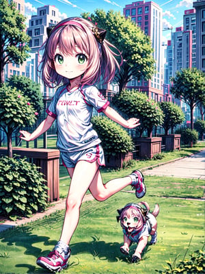 Anya,sport headband, running in park with her dog, , solo, 1girl
nahida , best quality, masterpiece, a very delicate and beautiful, (one little and cute girl at the center:1.2), (solo:1.3), outdoors,
