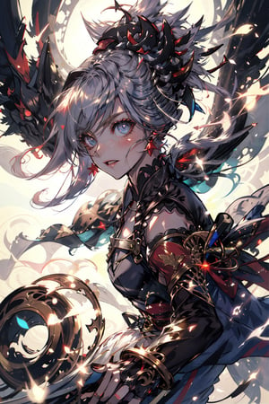 JRA, CollabDressing, 1girl, solo, miyamoto musashi (fate grand order),midjourney,weapon