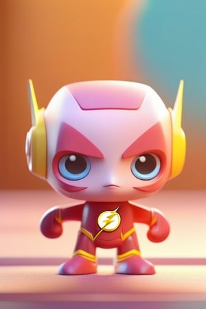 tiny cute the flash toy, standing character, soft smooth lighting, soft pastel colors, skottie young, 3d blender render, polycount, modular constructivism, pop surrealism, physically based rendering, square image, 