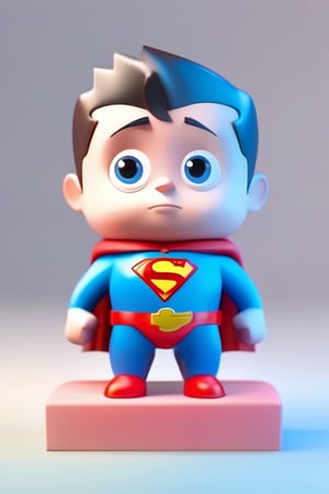 tiny cute superman toy, standing character, soft smooth lighting, soft pastel colors, skottie young, 3d blender render, polycount, modular constructivism, pop surrealism, physically based rendering, square image, 