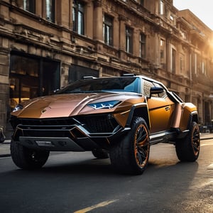 ((Highly detailed:1.5)),4k,((UHD)),HDR,Masterpiece,((best quality:1.5)),High Detail, (Imagine a pickup truck concept built by Lamborghini, on the street in releasing day:1.4),on the street in natural light,detailed sun light,volumetric lighting,precise lineart,dramatic impressive shot angle,beautiful,ultra detailed,colorful,rich deep color,revolutionary,glow effects,Vivid color,view on street