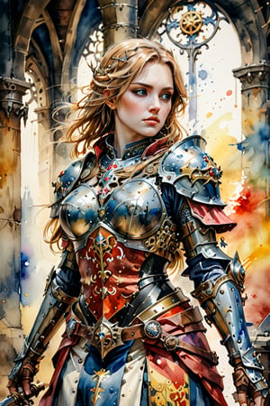masterpiece, best quality, ultra high resolution, visually stunning, beautiful, award-winning art (abstract art: 1.3),  beautiful )))A FULL-LENGTH very detalied full leghn A anime a very beutifful female medieval warhammer style noble, Watercolor, trending on artstation, sharp focus, studio photo, intricate details, highly detailed, by greg rutkowski ,more detail XL