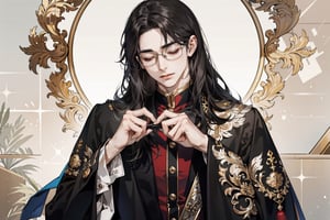 Once lived a Black long haired gorgeous pale skinned man who was often seen wearing glasses, having closed eyes and a soft smile who was also an owner of the biggest bank and who had acces to the most gold in the world. He was rich enough to even buy you. 