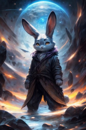 by kenket, by totesfleisch8, (by thebigslick, by silverfox5213:0.8), (by syuro:0.2), (by qupostuv35:1.2), (hi res), ((masterpiece)), ((best quality)), illustration,anthro,furry,kemono,bunny,rabbit,animal ears, body fur,ambiguous gender,planet earth in the sky,purple hair,undercut,yellow eyes,harem pants,moonflowers,exposure blend, medium shot, bokeh, furry rabbit nose, (hdr:1.4), high contrast, (cinematic, purple and yellow:0.85), (muted colors, dim colors, soothing tones:1.3), low saturation, (hyperdetailed:1.2), (noir:0.4),FurryCore