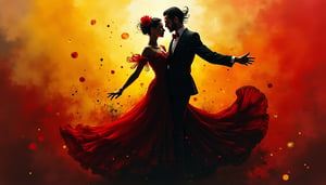 Spanish flamenco dancer... dynamic, dramatic movement... black, red, yellow, white... high contrast with deep shadows  
Modifiers:
highly detailed elegant Award winning photography intricate 8k colourful matte background acrylic art SALVADOR DALI Paul Klee Viktor Zaretsky Yossi Kotler