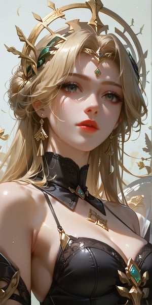 Score_9, score_8_up, score_7_up, high resolution, masterpiece, best quality, high resolution,
(Breathtaking:1.4), black ornament, arm_garter, 
(forehead), face/close-up, 1girl,