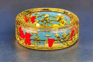 (a Glass ring:1.3), masterpiece, best quality, , (ultra realistic, 32k, RAW photo, high detailed skin:1.1)
(masterpiece, best quality:1.5), 
Veil, Qing Dynasty, Chinese Painting, (close up)