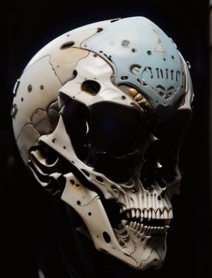 Grim Reaper Skull on the outside of helmat, muted photo titled "male futuristic Grim Reaper of light neon blue color", by Ivan Albright:1.2), muted colors, detailed, 8k, Ultra High Definition, 8k, Unreal Engine 5, Ultra Sharp Focus, Intricate Artwork Masterpiece, Ominous, Golden Ratio, Highly Detailed, Vibrant, Production Cinematic Character Render, Ultra High Quality Model, Cosmic light in back front,urban techwear,High detailed ,Color magic,hackedtech,DonMC3l3st14l3xpl0r3rsXL,Realism,3DMM,dreadtech ,blessedtech,retrowavetech,h4l0w3n5l0w5tyl3DonMD4rk,chrometech ,halloweentech ,uraniumtech,disturbing