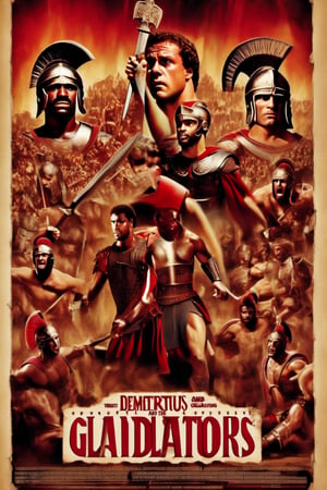 Movie poster page "Demetrius and the Gladiators"
