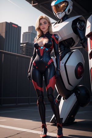 (best quality:1.3),masterpiece,high resolution,photo,realistic,4k,unreal,1 girl, half naked,
standing in front of camera, fullbody, standing, front-view ,hand touching screen,multiple robots,future metropolis,low light,
  blonde hair, grey eyes, full lips,
  gynoid, fembot, 
outdoors, futuristic, 
,character,rubbersuit02