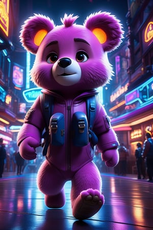 (masterpiece,best quality, ultra realistic,32k,RAW photo,detailed skin, 8k uhd, high quality:1.2), neonpunk style a beautiful colorful interesting detailed sci-fi storybook fantasy scene of a teddy bear wearing a backpack walking through Wonderland, magic the gathering, Marc Simonetti and Anato Finnstark, neon pastel color palette, vibrant 8k rendering, Pixar concept art, trending on artstation HQ . cyberpunk, vaporwave, neon, vibes, vibrant, stunningly beautiful, crisp, detailed, sleek, ultramodern, magenta highlights, dark purple shadows, high contrast, cinematic, ultra detailed, intricate, professional