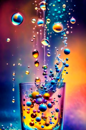  (photographic artwork)   close-up view of a glass of water inside which thick colour drops mix and morph  , dark palette , high resolution and contrast and colour contrast,  intricately textured and extremely subtle detailed,  detailmaster2,  side-light,  ultra quality,  fine artwork 