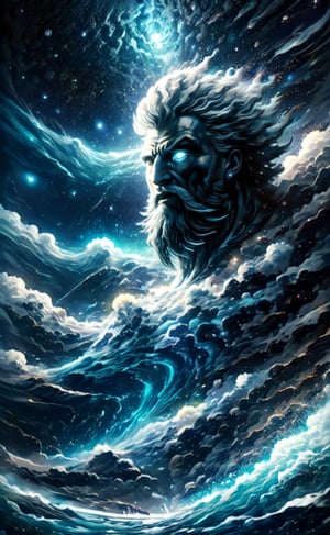 A heavy seastorm with branding waves, dark palette,  high resolution and contrast and colour contrast,  intricately textured and extremely subtle detailed,  detailmaster2,  side-light,  ultra quality,  fine artwork 