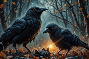 (((Coloured Pencil drawing, masterpiece)))_(((crows picking on dead bats in the early morning:1.7)))_volumetric lighting, dramatic atmosphere, dark palette, 28mm, t1/250, f14,  deep focus, high resolution and contrast and colour contrast,  intricately textured and extremely subtle detailed,  detailmaster2, side-light,  ultra quality,  fine artwork , Raw Photo