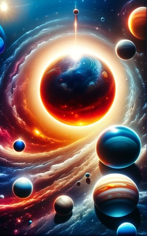  (Another vibrant solar system:1.9),  dark palette,  high resolution and contrast and colour contrast,  intricately textured and extremely subtle detailed,  detailmaster2,  side-light, (ultra quality,  fine artwork) 
