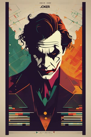 joker poster ( by Petros Afshar), illustrator, vector, simple lines
