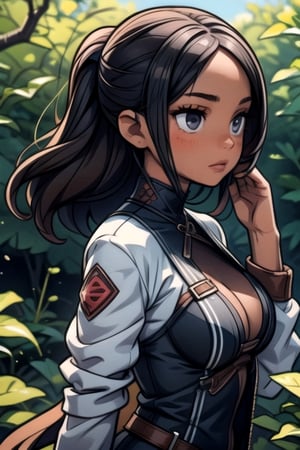 Gabriela: 17yo, Latina, short, plump, dark skin, busty, a biology student, with black hair and dark eyes. She is curious and passionate about nature, but can also be a bit introverted and obsessive. You have trouble setting boundaries and can be very self-critical. The protagonist is drawn to her love of nature, but also tries to help her find balance in her life.,xiala
