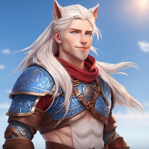  (hugging couple), (1woman, (wolf_ears), (white_hair), wolf_tail, long_hair, skin_tight_shorts, detailed_ab_muscles, blue_eyes, smiling, fit_body, detailed_hands, detailed_face,), (1man, (human ears), no_tail, warrior, red_hair, long_hair, long_ponytail, shaved side of head, nordic leather armor, armored_pants, bare chest, blue eyes, nordic, norseman, nordic_rune_on_head, detailed_hands, detailed_ab_muscles), (full body view), (front view), (white background, simple background:1.2),(dynamic_pose:1.2),(masterpiece:1.2), (best quality, highest quality), (ultra detailed), (8k, 4k, intricate), (50mm), (highly detailed:1.2),(detailed face:1.2), detailed_eyes,(gradients),(ambient light:1.3),(cinematic composition:1.3),(HDR:1),Accent Lighting,extremely detailed,original, highres,(perfect_anatomy:1.2),3d style