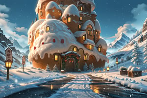 Score_9, Score_8_up, Score_7_up, (masterpiece, best quality), (insaneres), 8k resolution wallpaper, hyperdetailed, sweetscape, full background, fantasy, sugar, shiny, (isometric:1.2), tilt-shift, (oversized ice cream, ice cream mountain), road, snowing, cold, night, winter (season), smooth, dripping, tilt-shift, fog, atmosphere, landscape, falling snow, blizzard, (deep depth of field), sprinkles, sugar, glitter, volumetric lighting,  (Extremely detailed, intricate details),Low-key lighting Style