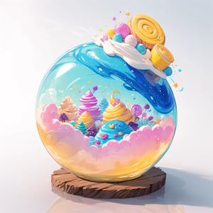 (masterpiece, best quality:1.2), 8k, top quality, cryptids, cookie with a cute face made of candy, in the style of pixar, plant, scenery, highly detailed, 3d, beautiful, personification, deep depth of field, adorable, cute, (gradients), sweet, shiny, delicious, bloom, volumetric lighting, (fantasy), candyland, smooth, extremely detailed,cryptids,retro artstyle,rha30,Circle,rayearth,traditional media