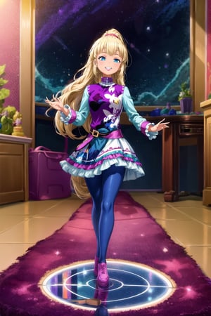 (Masterpiece, Best Quality), highres, Manga, (2d), (Traditional Media:1.2), official art, mature female, (shiny skin:1.3), plastic skin, blonde hair,  (solo), glowing lines, insaneres, top quality, playing games, fun, dice, board game, dynamic, ultra-detailed portrait, bloom, laughing, (deep depth of field:1.4), motion blur, retro artstyle, a cartoon character on a colorful background, depth, rich colors, (limited palette:0.4), (in the style of Katsushika Hokusai and beatrix potter:0.4), wide shot, beautiful queen, regal, carpet, indoors, palace, [outline], reflection,blue yes, (soft lighting0.5), (detailed deep eyes), warmth, italian setting, satin, shirt, (long face, upturned nose:1.2), walking down spiral staircase, jawline, half-closed eyes, (tsurime), (lips, nose, long face:1.2), (aged up:1.2), grass, carpet, outdoors, picnic, smile, (upper teeth only:1.2), curvy, [tall female], medium breasts, very long hair, (long sidelocks), bangs, (french braid), dynamic pose, expressive, 3d, hyperrealistic, volumetric lighting, (high detail illustration),fantasy art, jewelry, waist bow,  perfect hands, turtleneck,  table, sleeves past wrists, seductive eyes, seductive pose, fingernails, nail polish, colorful trim, perfect, fluffy, soft, (gradients), dress, frills, cute, fantasy, shiny, cinematic, scenery, tan skin, dark skin, blending, raytracing, 85mm, film grain, fluffy trim, fluff trim, fluffy, cozy, contrast, (extremely detailed, intricate), (Details:1.2), (stylish), fashionable, Clothing print, (full body), floating particles, pop art, (intricate details:1.2), fantastic design,1 girl,Kawaii Figurines Style,rha30,ts_barbie
