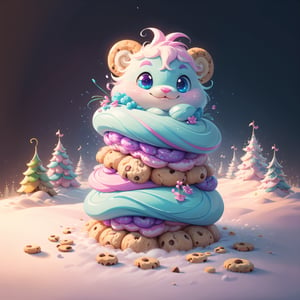 (masterpiece, best quality:1.2), 8k, top quality, cryptids, cookie with a cute face, highly detailed, 3d, beautiful, personification, adorable, cute, (gradients), sweet, shiny, delicious, bloom, volumetric lighting, (fantasy), candyland, smooth, extremely detailed,cryptids,retro artstyle
