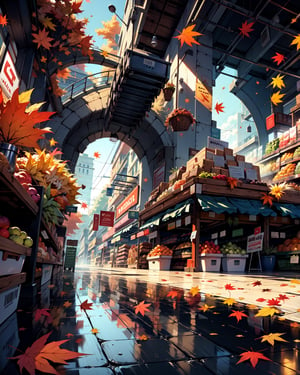 (high res) ,(masterpiece:1,2), (best quality), grocery store, autumn, whimsical, beautiful, no_humans, midjourney