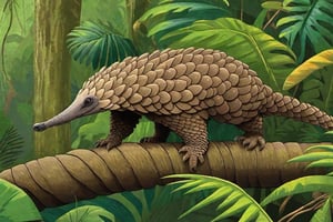 pangolin, in the rainforest