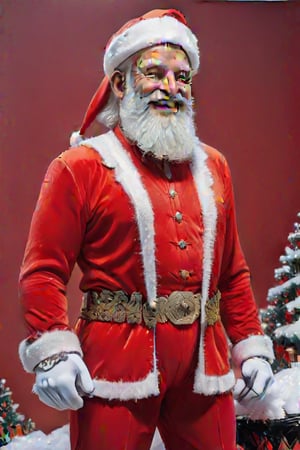 Santa claus, standing, smiling with teeth, santa uniform,<lora:659095807385103906:1.0>