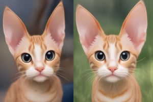 cat, happy, big ears