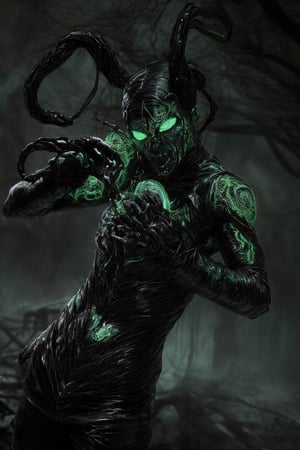 "Imagine a malevolent spirit known as the Wailing Specter, inspired by the terrifying entities from Ghostbusters. This wraith appears as a swirling mass of translucent green and black mist, with flickering lights resembling ghostly flames. Its face is a contorted mask of rage and despair, with hollow eyes that draw in the light. The Wailing Specter emits a chilling wail that reverberates through the air, freezing the hearts of those who hear it. Long, ethereal tendrils reach out like fingers, grasping at the essence of fear. The air becomes thick and oppressive as it approaches, filled with the scent of decay and forgotten memories. Despite its terrifying nature, there’s a tragic backstory to this wraith, as it was once a soul tormented by betrayal and sorrow."