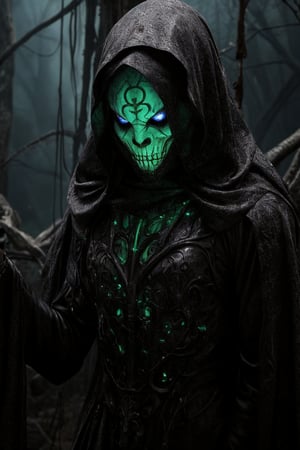 "Imagine a malevolent spirit known as the Wailing Specter, inspired by the terrifying entities from Ghostbusters. This wraith appears as a swirling mass of translucent green and black mist, with flickering lights resembling ghostly flames. Its face is a contorted mask of rage and despair, with hollow eyes that draw in the light. The Wailing Specter emits a chilling wail that reverberates through the air, freezing the hearts of those who hear it. Long, ethereal tendrils reach out like fingers, grasping at the essence of fear. The air becomes thick and oppressive as it approaches, filled with the scent of decay and forgotten memories. Despite its terrifying nature, there’s a tragic backstory to this wraith, as it was once a soul tormented by betrayal and sorrow."