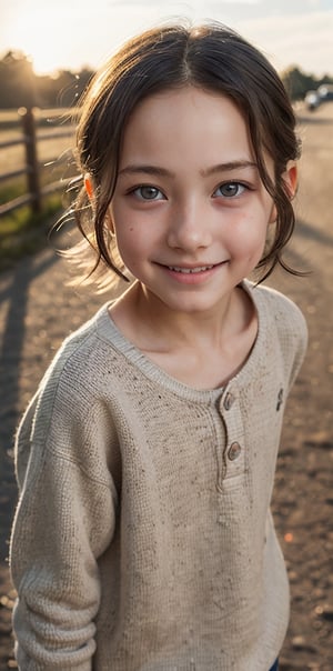 (high resolution), (best quality), (ultra-detailed), ((photo realistic)), perfect anatomy, Textured skin,full_body, 12yo, japanese girl, cute baby face, smile, ((detaled eyes)), sunlight, lens flare, looking at viewer, by david dubnitskiy