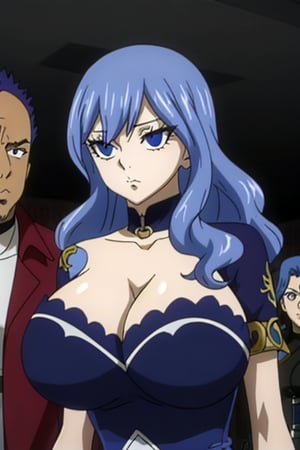 juvia_lockser, blue hair, blue eyes, long hair, long sidelocks, bangs, hair between eyes, Large Breasts, Huge Beasts, Gigantic Breasts, Breasts