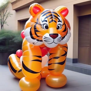 Tiger made of balloons