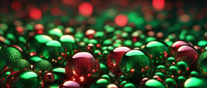 an aesthetic blend of light green and deep green and light red color for a background, filigree, intricate, iridescent and luminescent, strange, ancient, angelic, otherworldly, bokeh effect, 32K,  by AiLove, fit in canvas, bright, clear, sharp, ultra hd, Sparkling, denoise, cinematic lighting, Volumetric lighting, ray tracing