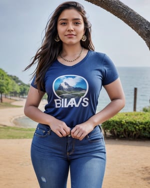 20 yr old Indian girl, curvy, Kerala girl, well shaped, fair looking, most beautiful, beauty, (()),(highly detailed face), (wearing a simple necklace, nose ring, earrings), ((wearing top t shirt and jeans)),outdoors , standing on floor, in discipline , perfect pose , ((seductive smile:1.0)), ((bindi on forehead)), (bindiya), 
(perfect female body), (thicc biceps), 
hourglass body shape, (clad) ,(full dressed), (fully clothed), (covered) , (little chubby body:0.7), ((seductive hips:0.6)),(fit navel), ((looking at viewer)), (face close up view),((portrait view)) ((highly detailed skin, little skin hairs)),,((brownish skin colour)), , (thicc curvy body:0.7),(curvy hips:0.8),(thicc thighs:1.2),(slim body),, (((thighs gap:0.4))),(highly detailed),(big perky chest:1.3), (fully_clothed:1.5), (body fat:0.2),
((highly detailed skin, little skin hairs)),((highly detailed skin pores)),((8k,UHD skin detail)),
{{{highly realistic detailed face}}} ,
shot by the camera,smiling, picture,photo by Wayne Pinkston, bright light, bright picture,realistic,raw,analog,portrait,photorealistic,analog,realism,real picture,clear picture,detailed face, clear face,cuteness, brightness,Detailedface detailed, (((face close up view))), ((portrait view)) ,RAW photo, 4k, masterpiece, high res, (extremely intricate),(photorealistic:1.4), high quality, best quality, uhd, realism, Ultra realistic, 16k, photo-realistic, realistic, dslr,photorealistic, 24mm, f1.8,natural hair,finely detailed skin,perfect hands, ,extremely detailed, beautiful detailed eyes, photo, real,realistic, perfect pose, portrait quality face, depth of field, 4k masterpiece, Highres, High Quality, Hi-Definition, Best Quality, perfect,front view,8k, intricate, masterpiece, Highres, High Quality, Hi-Definition, Best Quality,