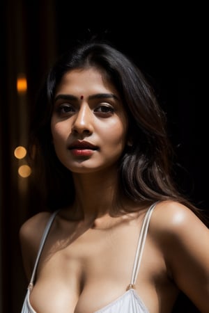 a beautiful indian girl20y 
 ,ultrarealistick 8k  super sexy hot clevage sedative  in collage in 
hyperditailed dark makeup super realistic

 ,blurry_light_background,AI_Misaki 