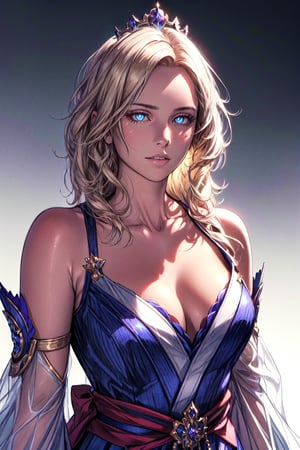 very detailed background, in japan,

1girl, (solo, solo focus), upper body,

perfect face, Showstopper Nordic Long Haircut, blonde hair, blue eyes , parted lips , lips, slit pupils, (detailed eyes), beautiful detailed eyes,

princess crown , detached sleeves , princess clothes, dress,

looking to the side,

cleavage, bare shoulders, large breasts, collarbone, perfect anatomy, lustrous skin,

(masterpiece, best quality, ultra-detailed, highres, best illustration, realistic, skindentation, specular highlights), sidelighting, epic, illustration, render, volumetric lighting, welcoming, see-through gossamer, 
depth_of_field, extreme light and shadow, (beautiful), perfect lighting, 
(extremely detailed illustrated 8k wallpaper), (best shadow), (fantasy:1.4), (masterpiece), (best quality), (ultra-detailed), (best illustration), (best shadow), (fantasy:1.4), vivid colors,
(shine), ray tracing, (bloom), 

whisker markings,