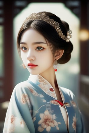 teen girl, realistic very beautiful, magnificent, masterpiece, portrait of beautiful girl, china style, intricate, elegant, highly detailed, majestic, digital photography
