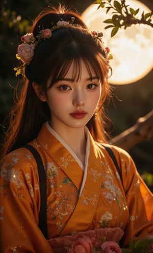 (ultra realistic,32k, masterpiece:1.2),(high detailed skin:1.1),( high quality:1.1), (masterpiece, best quality),Mid-Autumn Festival A Chinese girl Chang'e, wearing beautiful Hanfu, squatting on the ground Use tree branches to skewer a whole rabbit and grill it. The skin will be crispy on the outside and the meat will be tender and golden brown. With the beautiful bright moon, full body,(face close-up:1.4), (looking at viewer, upper body) ((dystopic )) ((lleg open)) ((standing)) ((combat ready)) ((rainy playground)) ((sittting)) (( serafuku)) ,jisosmile,ct-identity