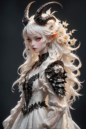 Ultra Realistic,
1 girl, (masterful), albino dragon fairy girl, dark magic, divine girl, pale skin, (demon horns:1.2),
In her elegant attire, the albino demon girl embodies an enchanting blend of dark allure and Rococo refinement,meticulously crafted with cascading layers of lace, features a corseted bodice that accentuates her slender waist. Delicate silver embroidery adorns the edges of the gown, tracing ethereal patterns reminiscent of dragon scales,
, ,lis4,cutegirlmix,Christmas Fantasy World,renny the insta girl,ct-niji2,RitterBalberith