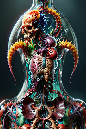 dark Crazy biological structures, random structures, psychedelic creatures, coloring that incites anxiety and fear, biopunk amorphous creatures,Clear Glass Skin,tranzp,biopunk style,devil's meat plant,ruanyi0715,h4l0w3n5l0w5tyl3DonMD4rk