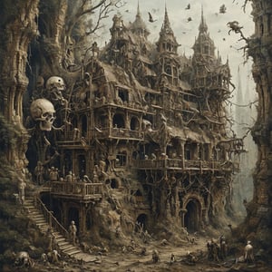 The Art of Kris Kuksi,Intricate Design,skeleton structure,chaotic Extreme complex industrial design,
Ark