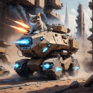  futuristic Design vehicles cat,gigantic  transportation cat, exploring innovative designs,artillery, sparks, racks, system unit,sharp focus, emitting diodes, smoke,   artstation hyperrealism painting, ,aw0k cat