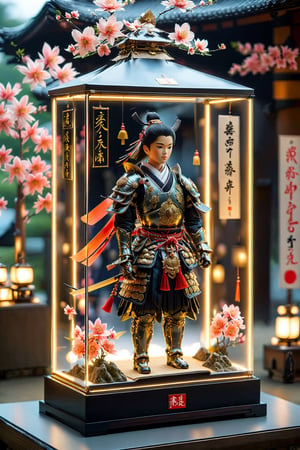 showcase, dolls, especially the armor-clad ones, are a part of Japan's traditional festival, representing a celebration to pray for the health and growth of boys.,The armor-clad dolls consist of figures adorned with samurai attire,  symbolizing the dignity of the warrior class