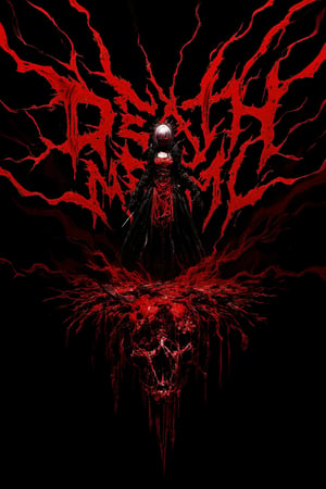 Creepy death metal band artwork, album cover art,
Extreme death metal logo design for the band name "DEATH METAL". Highly complex and bloode red text on pure black background,Sharp, jagged, and elongated letter forms resembling thorny branches or lightning bolts. Symmetrical composition with extensions above and below. Dripping, melting effect on some letters,
The entire screen has a gloomy, dark atmosphere, with a bloody Hatsune Miku wearing a flesh apron placed in the center of the screen, and countless human bones scattered around..,DonM7w1573dW0nd3rl4ndFX,assassinkahb style