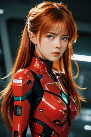 best quality, masterpiece, ultra detailed, (full body:1.8), long shot, 1girl, (Asuka Langley Sohryu:1.8), (Asuka from Evangelion:1.5), (Asuka Sōryū Langley), girl,18 years old woman, teenager, young adult woman, beautiful detailed eyes, ultra detailed hair, ultra detailed face, (long redhair), (blue eyes:1.8), visible body, visible legs, full body visible, (ultra detailed skin:1.8), skin texture, Movie Still,xxmix_girl, (Evangelion plugsuit) red suit, red gloves, photo r3al,xxmixgirl, (red hairclips:1.5), (two ponytails hair:1.8), mecha,Movie Still, cinematic light, 8k, hdr,LinkGirl,teengirlmix, frontal photo, frontal subject, tech suit, fit girl, slim girl,cyborg style, slim face,photo r3al,FilmGirl, angry face, serious face,